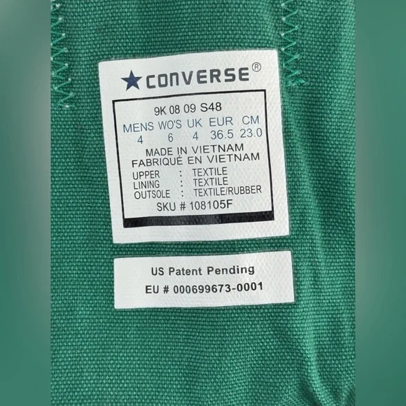 Chuck Taylor Converse All Star Low Multicolored Sneakers, US Size Men 4, Women 6 - Picture 8 of 11